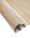 Jute Area Rug 80 x 150 cm Beige and Grey MIRZA_847317