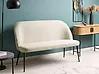 Dining Bench 2 Seater OSBY Fabric Light Beige