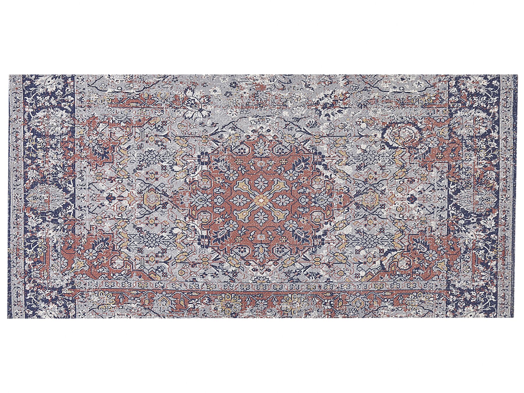 Teppich mehrfarbig orientalisches Muster 80 x 150 cm Kurzflor KORGAN_817507