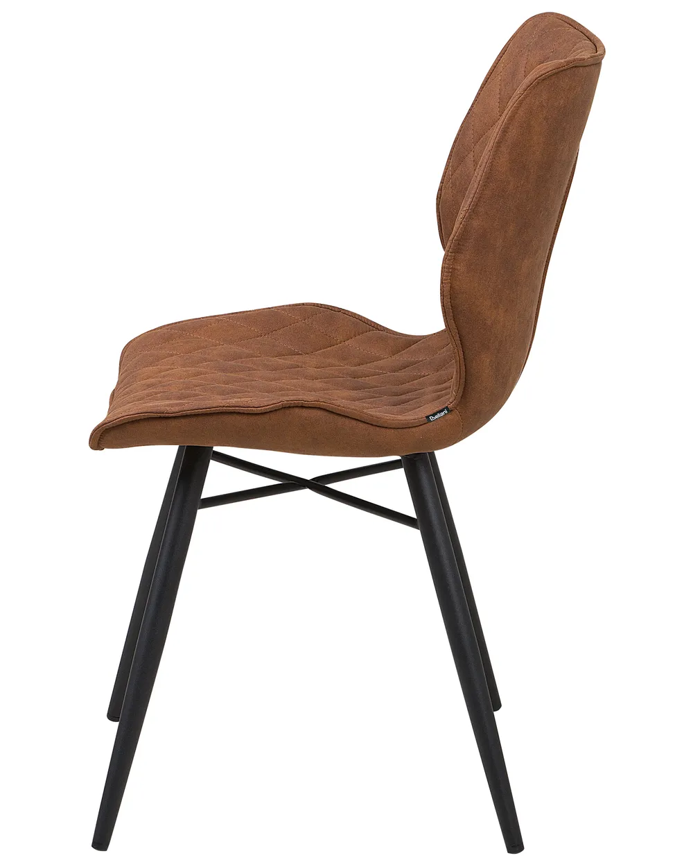 Set of 2 Dining Chairs LISLE Fabric Golden Brown_724171
