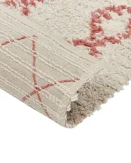 Tappeto BUXAR Beige 140 x 200 cm Cotone_839308