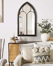 Miroir TRELLY 62 cm 113 cm Métal Noir_1172425