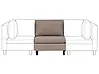 1-Seat Section UNSTAD Fabric Brown