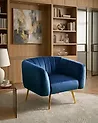 Armchair LACONIA Velvet Dark Blue