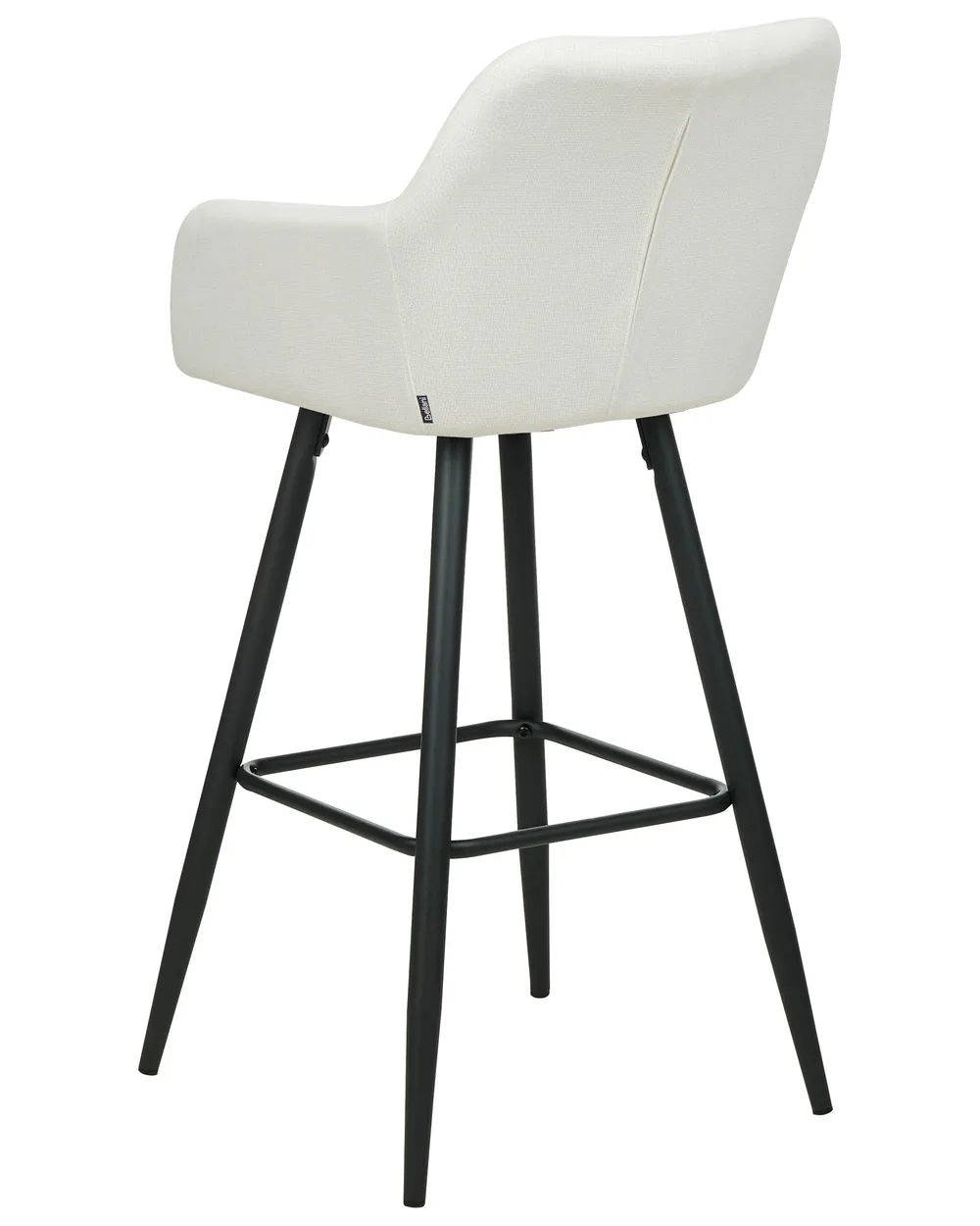 Set of 2 Bar Chairs CASMALIA Velvet Off-White_1028646