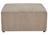 4-Sitzer Ecksofa Cord taupe rechtsseitig mit Ottomane LEMVIG_875443