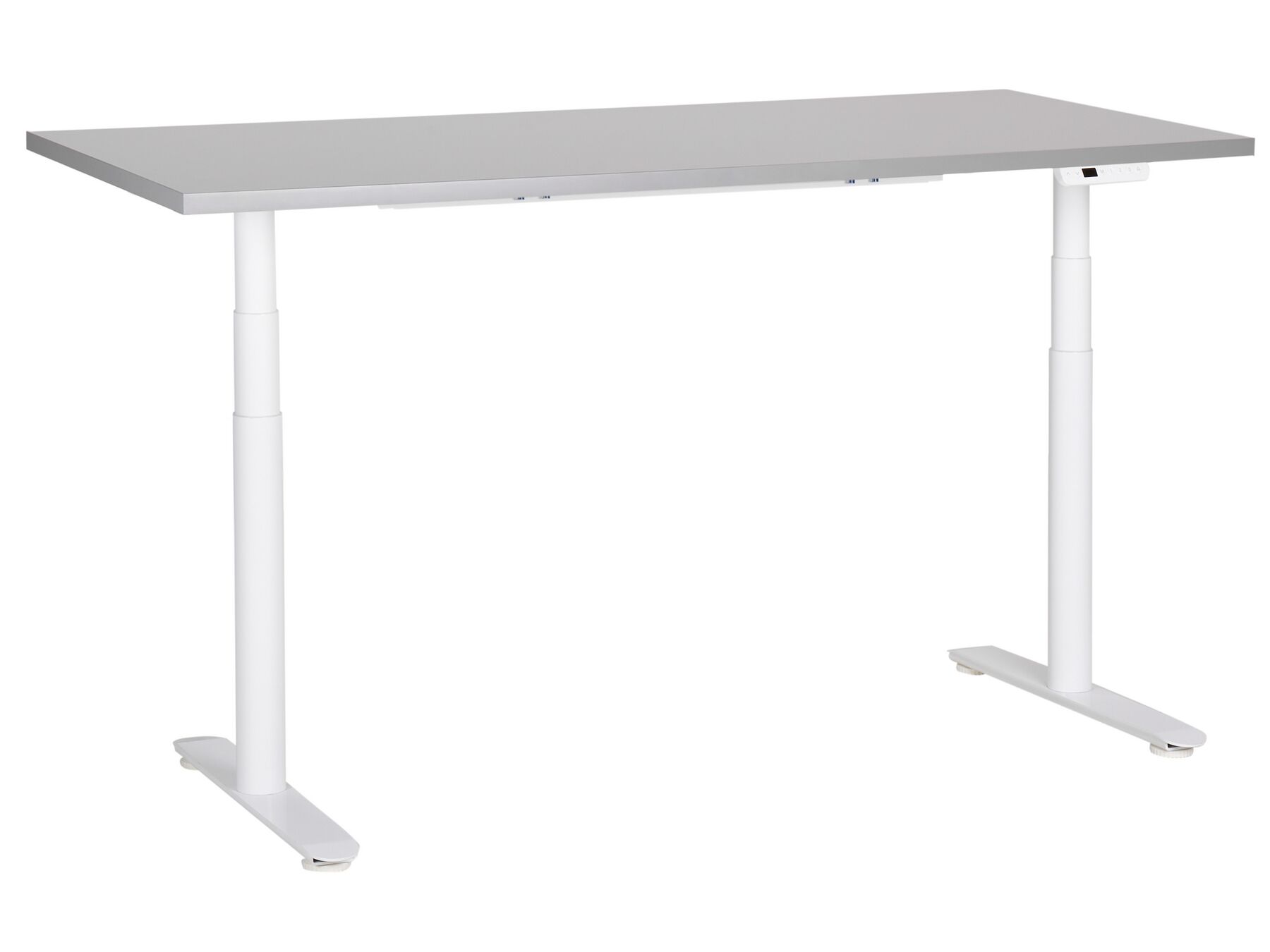Fehér és szürke elektromosan állítható íróasztal 160 x 72 cm DESTINAS_899576