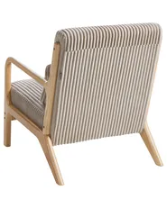 Poltrona SORSELE Velluto a coste Beige_1019392