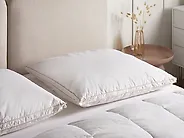 3-Chamber Bed Pillow ETNA High 80 x 80 cm Duck Feathers and Down White_1184963