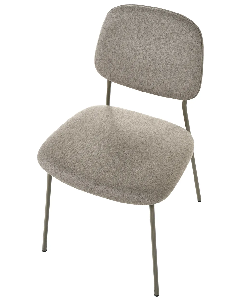 Set of 4 Dining Chairs RILEY Fabric Taupe_1039714