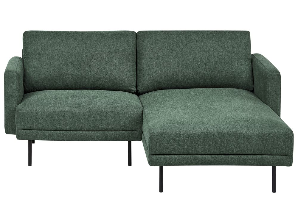 Corner Sofa BREDA Fabric Green Left Hand