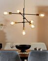 7 Light Pendant Lamp Black CREMERA_825541