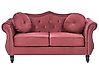 Sofa 2 Seater SKIEN II Velvet Dark Red
