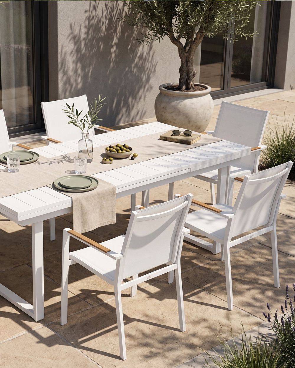 Set di 6 sedie da giardino BUSSETO Metallo Bianco