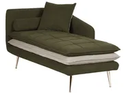 Left-Hand Chaise Longue GONESSE Fabric Green_927624