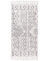 Wool Area Rug 80 x 150 cm White and Black ALKENT_852505