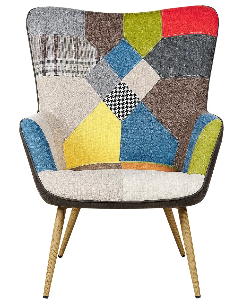 Wingback Chair VEJLE with Footstool Fabric Multicolour