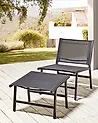 Garden Chair MARCEDDI Metal Black