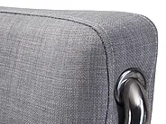 Wasserbett Stoff PARIS 140 x 200 cm Grau_757299