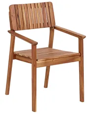 Set of 4 Garden Chairs AGELLO Acacia Wood Brown_923460