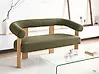 Sofa dla 2 osób ILBRO Boucle Zielony/ jasny brąz
