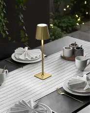 Lampada da tavolo senza fili a LED ABARO con dimmer Metallo Oro_1041962