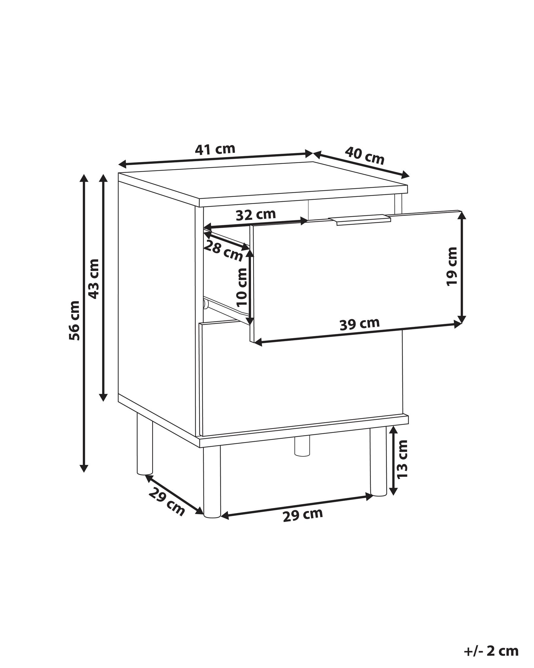 2 Drawer Bedside Table White WALPOLE_949715 2 Drawer Bedside Table White WALPOLE_949715