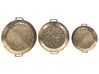 Set of 3 Decorative Trays Gold DEORIA_849365