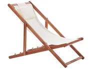 Folding Deck Chair AVELLINO with Replacement Fabrics Acacia Wood Dark Brown_860132