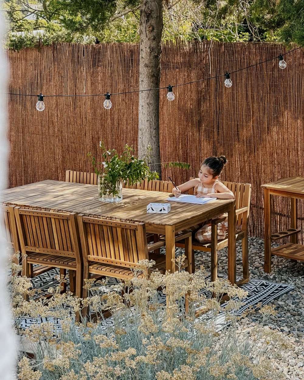 Set da pranzo da giardino 8 posti SASSARI II con cuscini Legno di acacia certificato Verde_983543