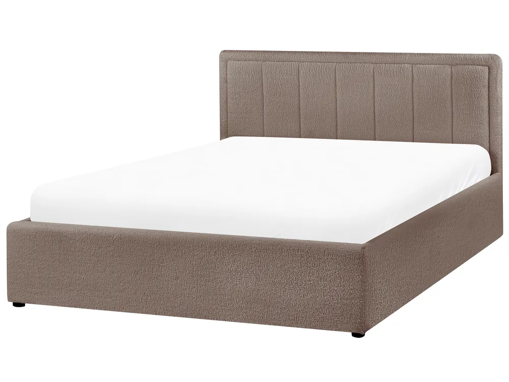 Ottoman Bed MONTLAUR Boucle Taupe 140 x 200 cm (EU Double)_958573