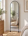 Wall Mirror JARNAGES 45 cm 145 cm Metal Black