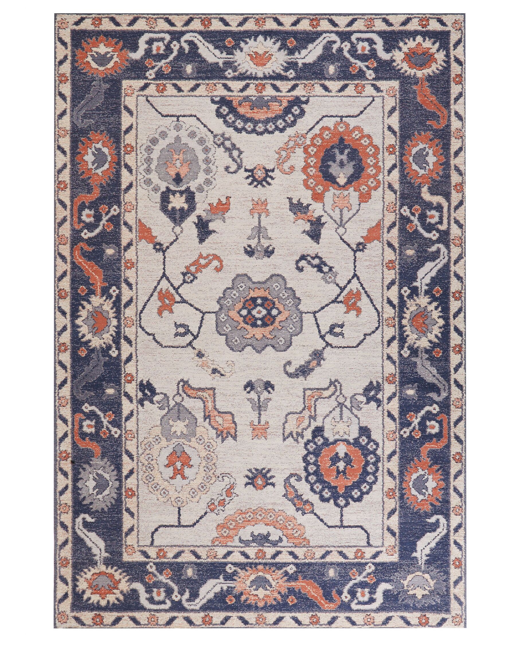 Teppich Baumwolle mehrfarbig 200 x 300 cm orientalisches Muster Kurzflor KABTA_852265