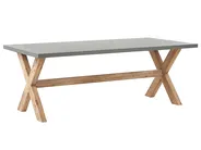 Set da pranzo da giardino 4 posti SUSUA/OLBIA con cuscini Cemento Marrone chiaro_824711