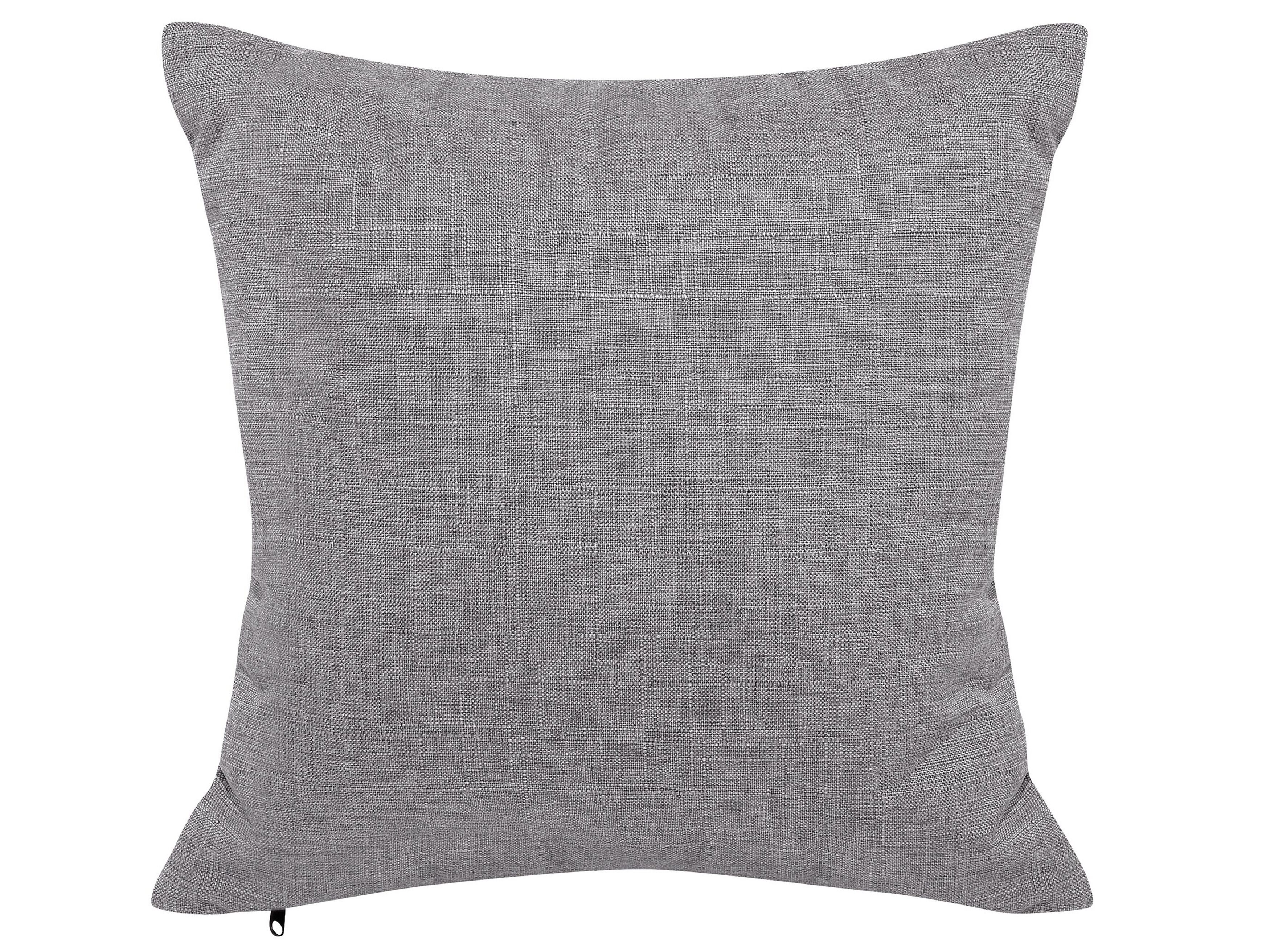 Beliani 3-Sitzer Sofa 'Otra II' In Hellgrau – Klassisches Polstersofa Mit Eichenholz-Füßen & Abnehmbaren Kissen