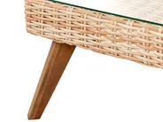 Garden Lounge Set with Table 4 Seater VITTORIA PE Rattan Off-White_930718