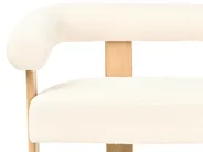 Sofa 2 Seater ILBRO Boucle Off-White/ Light Brown_984875