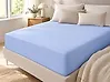 Fitted Sheet JANBU 140 x 200 cm Cotton Light Blue