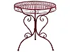 Table bistrot ALBINIA 70 cm 70 cm Métal Rouge Bordeaux
