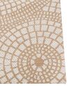 Teppich Jute beige / weiss 80 x 150 cm geometrisches Muster Kurzflor ARIBA_852813