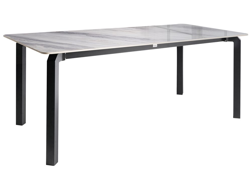 Tavolo da pranzo da giardino FELETTO 180 cm 90 cm Pietra Marmo Grigio