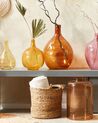 Glass Decorative Vase 34 cm Orange GOSHT_823737