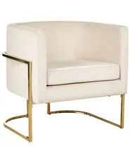 Poltrona SIRKKA Velluto Beige chiaro_872168