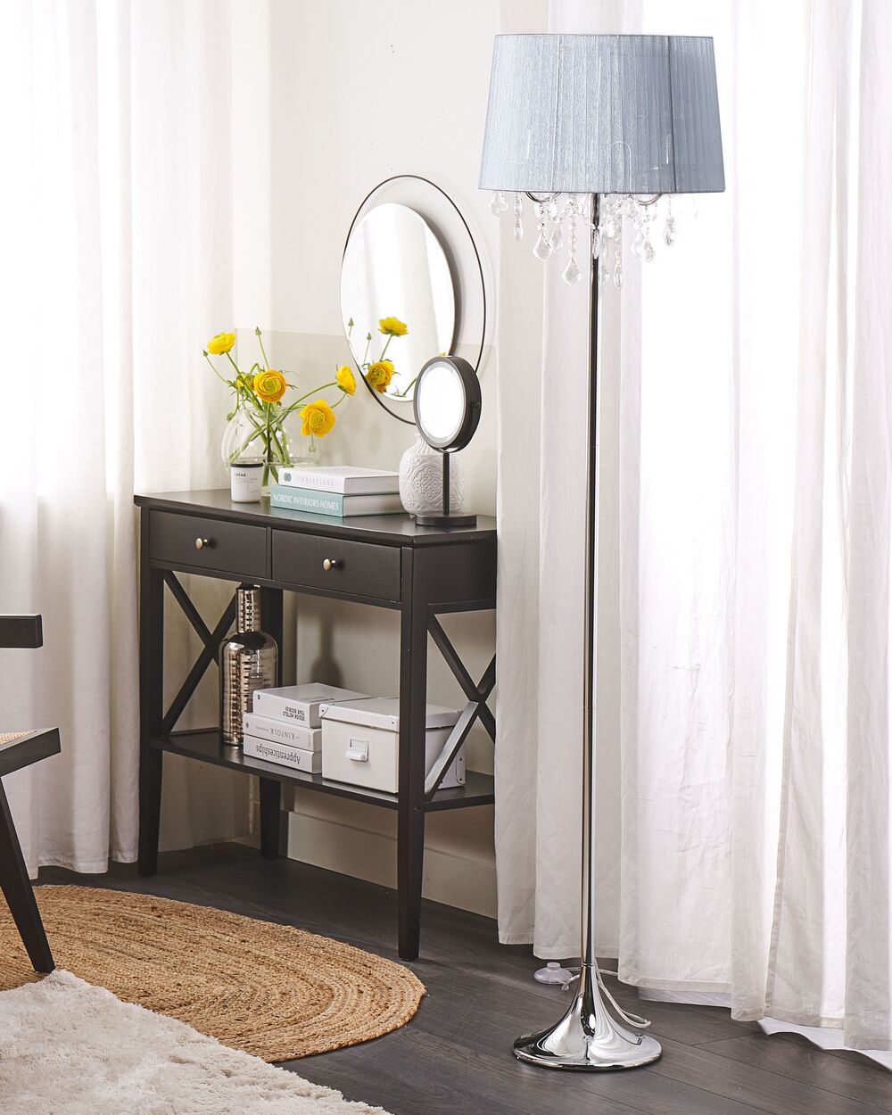 Floor Lamp EVANS Metal Light Grey Beliani