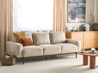 3-seters sofa stoff kremfarget beige SOVIK