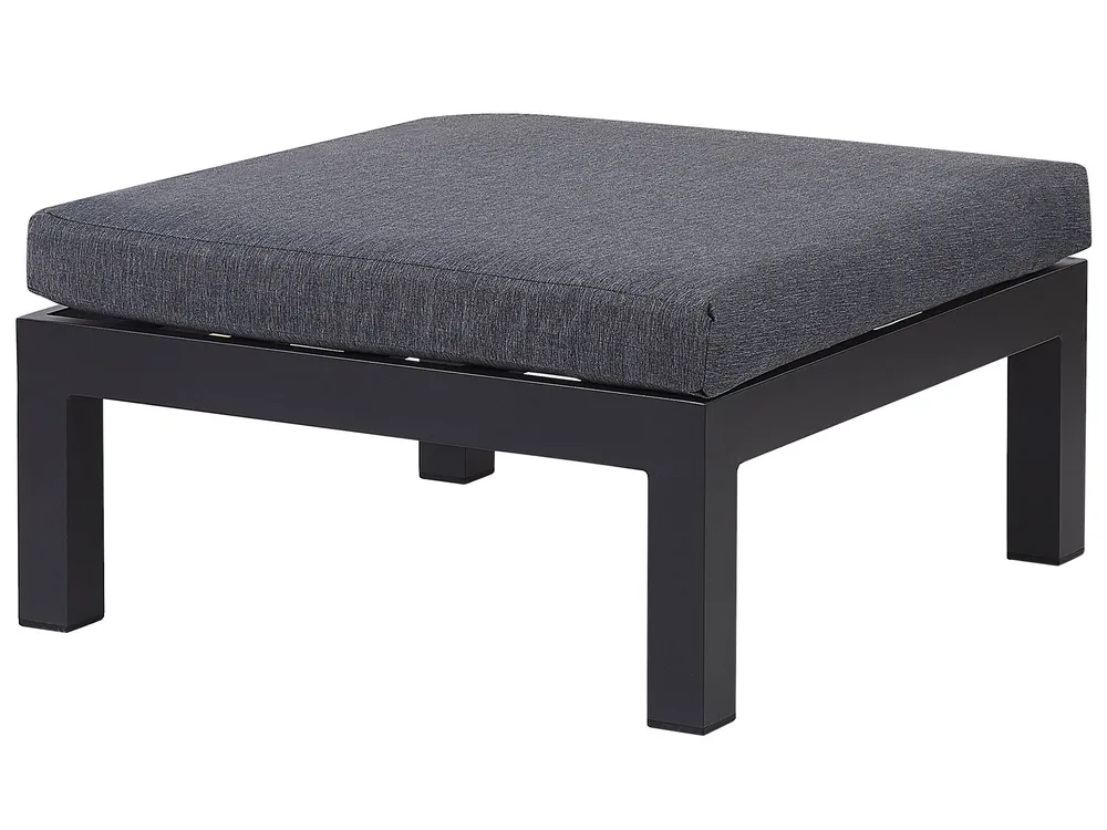 Set di divani angolari da giardino 5 posti MESSINA Metallo Nero Lato Sinistro_769443