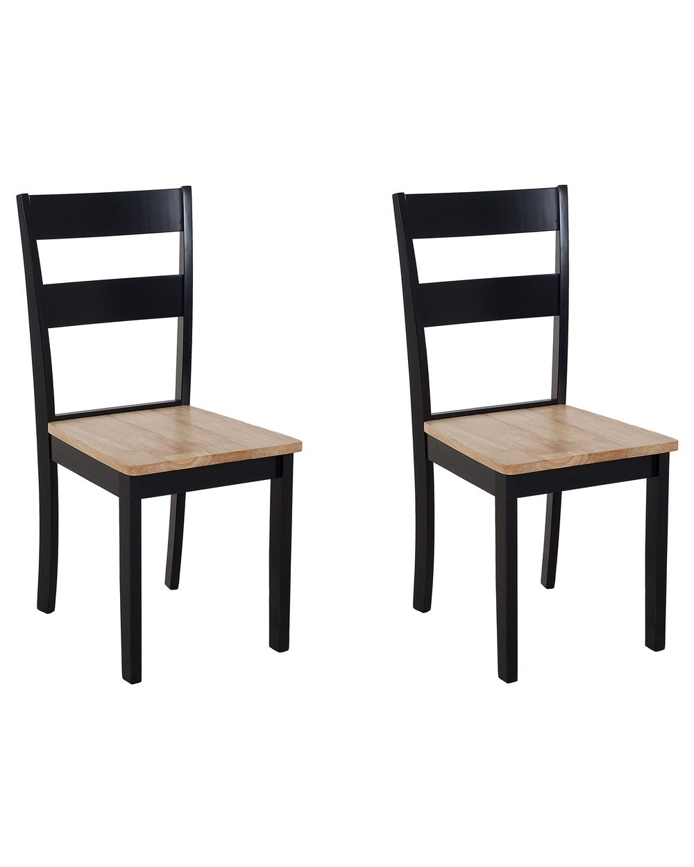 Set of 2 Dining Chairs GEORGIA Wood Black
