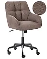 Desk Chair PALMDALE Boucle Dark Brown