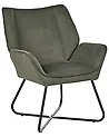 Sillón GRESSELA Terciopelo Verde oscuro