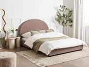 Bed Boucle VAUCLUSE 140 x 200 cm (EU Double) Taupe_977378